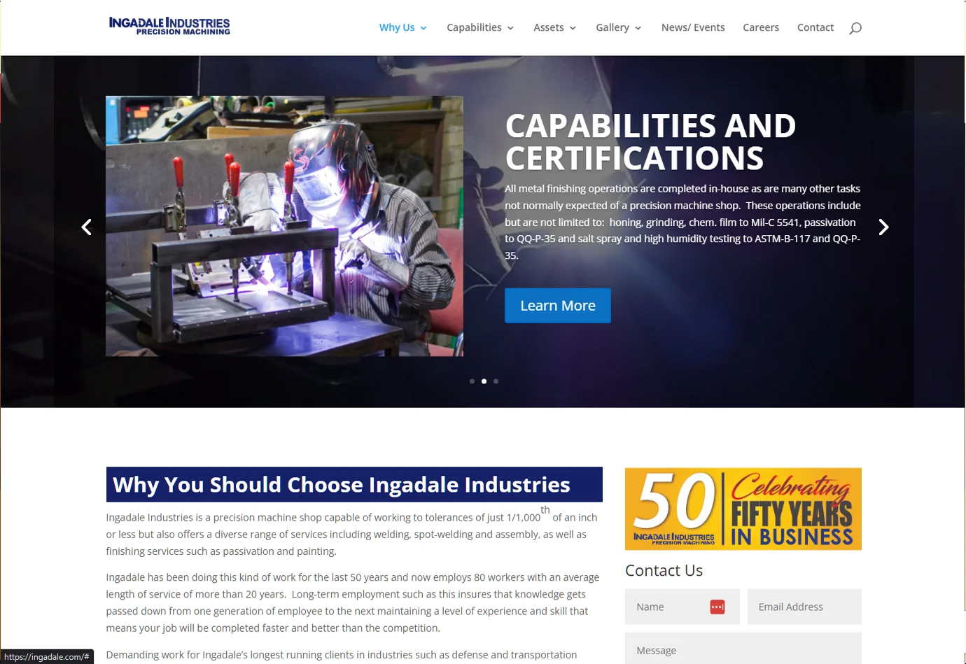Ingadale website
