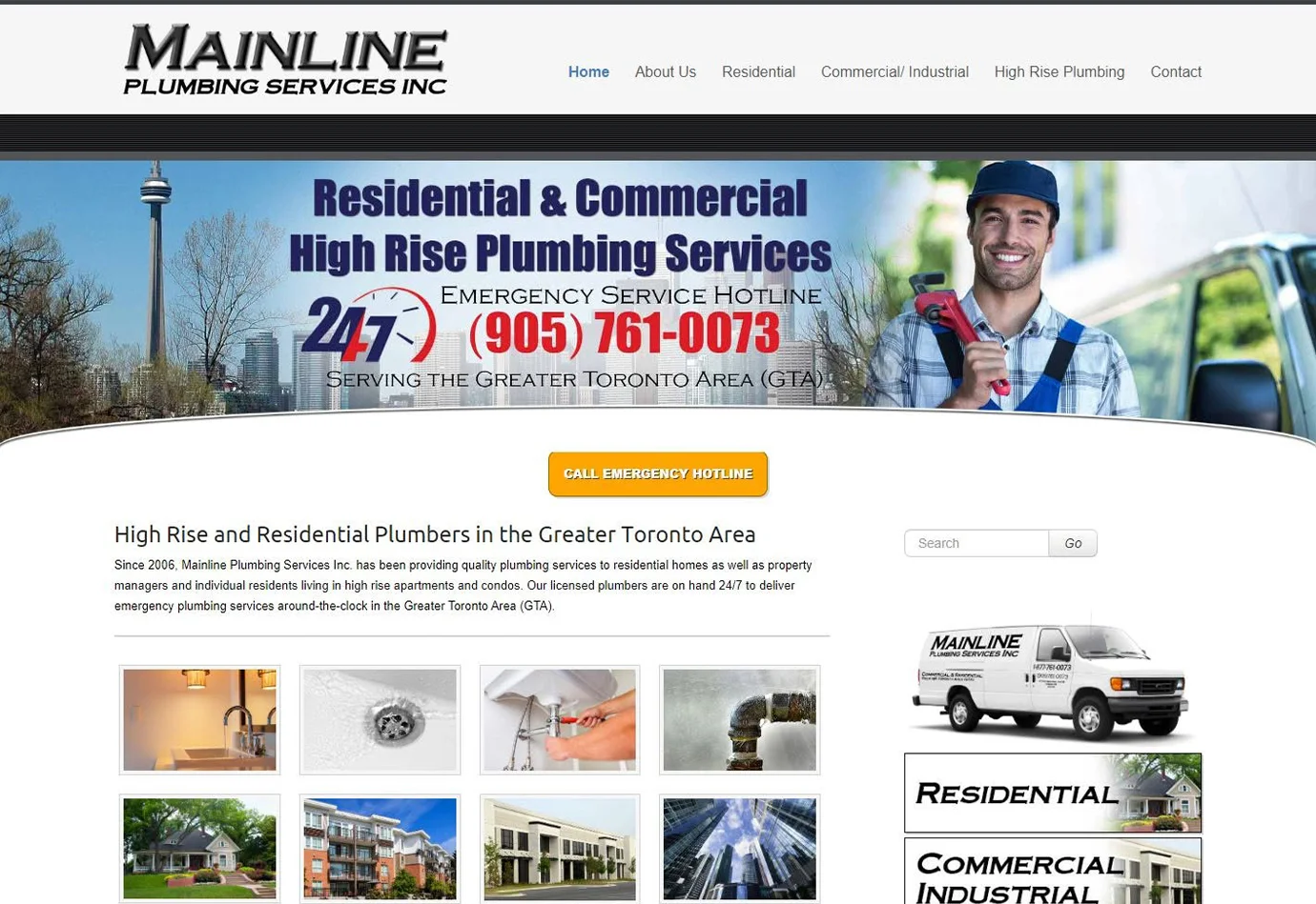 Mainline Plumbing website