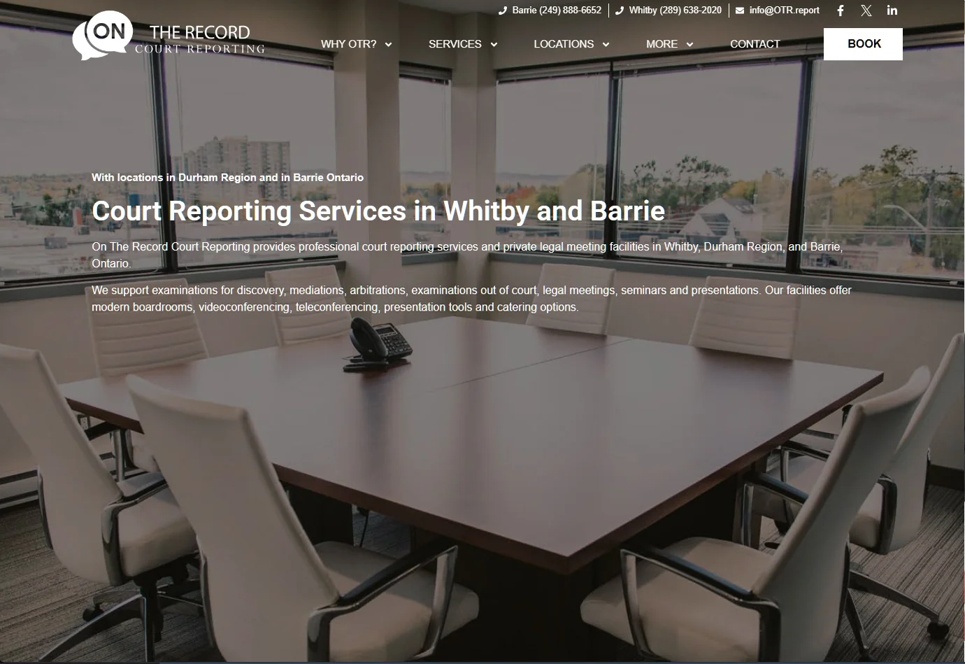 On The Record Court Reporting website